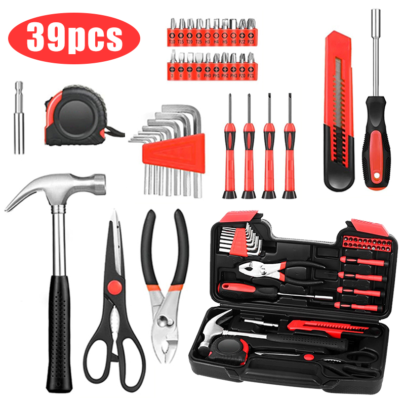 Gardening Tools Kit For Home Garden - 39 red Tool Kit，Garden Maintenance Kit,
