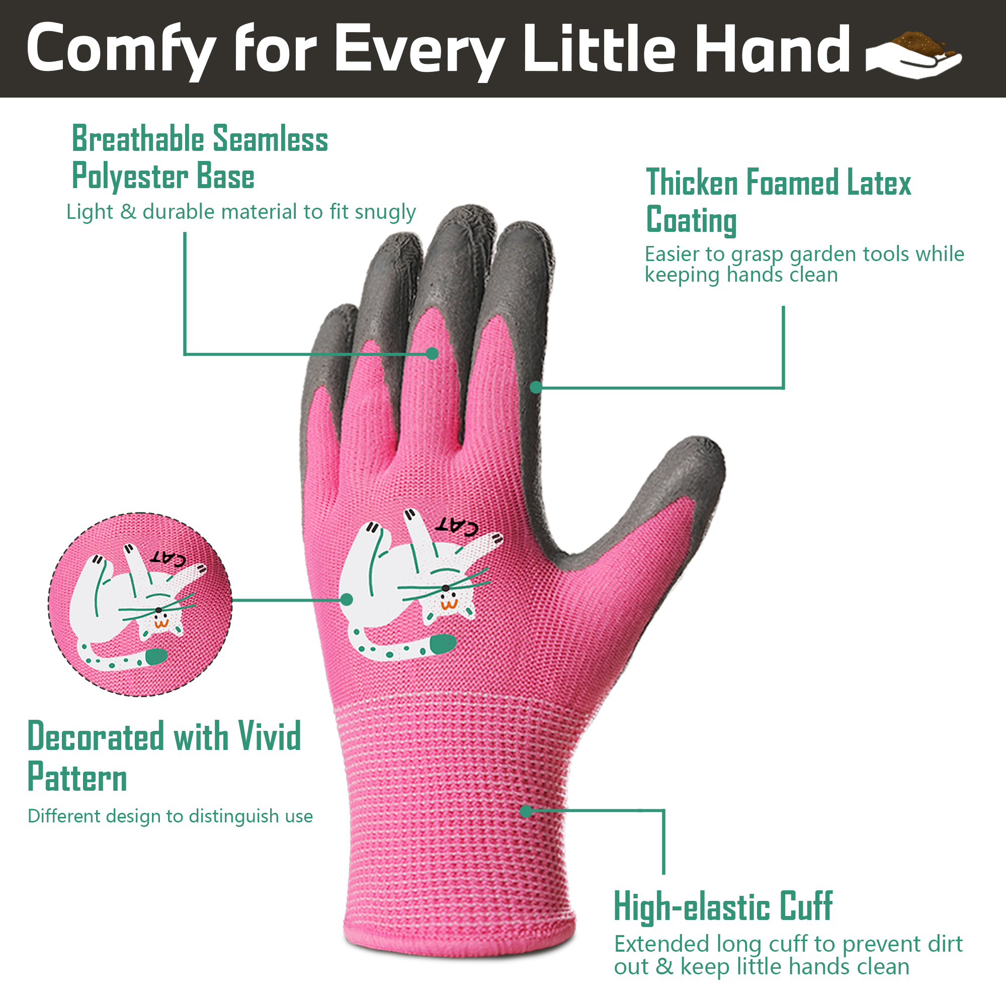 4 Pairs Kids Gardening Gloves  - Gardening Tools For Beginners 리뷰 및 가격