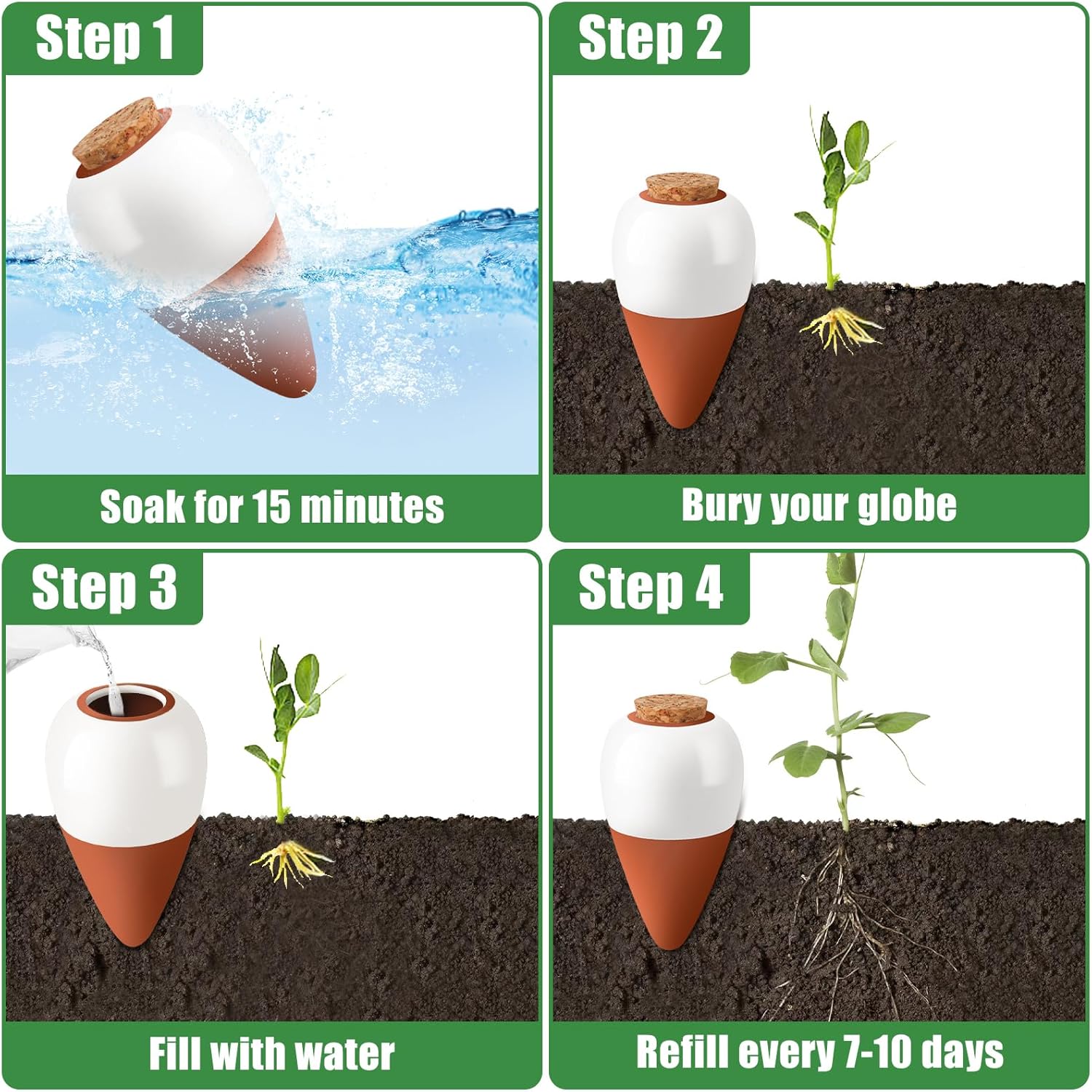 Terracotta Watering Spikes,Sel - Root Watering Spike 리뷰 및 가격