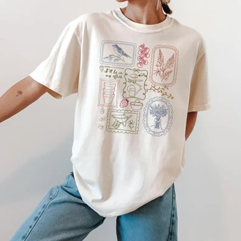 Country Style Print T-Shirt Wo - Junior Gardening Tools 리뷰 및 가격